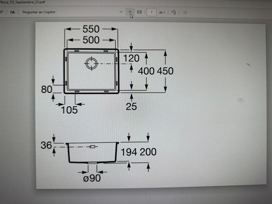 Lava loiça Roca Praga inox