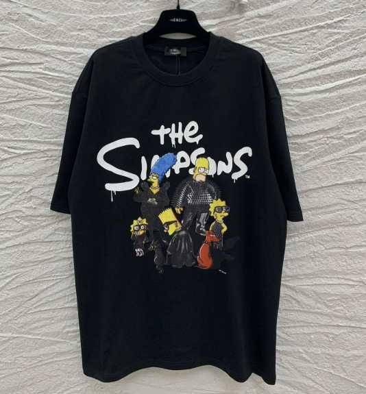 Czarny T-shirt Balenciaga x The Simpsons 5xl