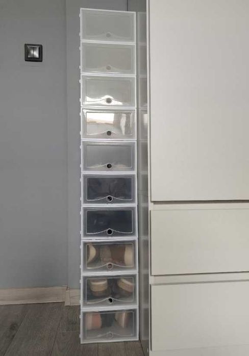 Pudełka białe 10 sztuk modułowe przechowywanie dom organizer