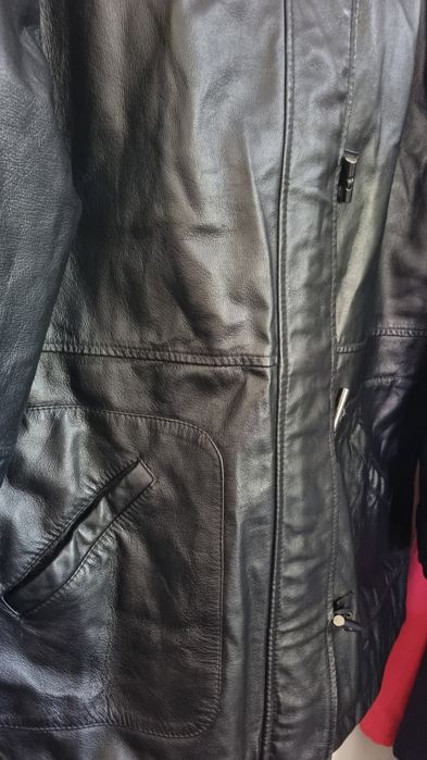 Czarna kurtka płaszczyk damska budrysówka skórzana Canda 2xl 44 xxl