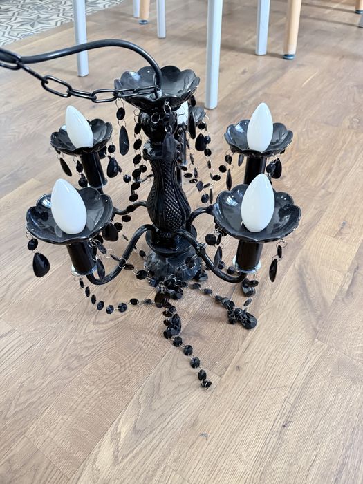 żyrandol czarny lampa wisząca