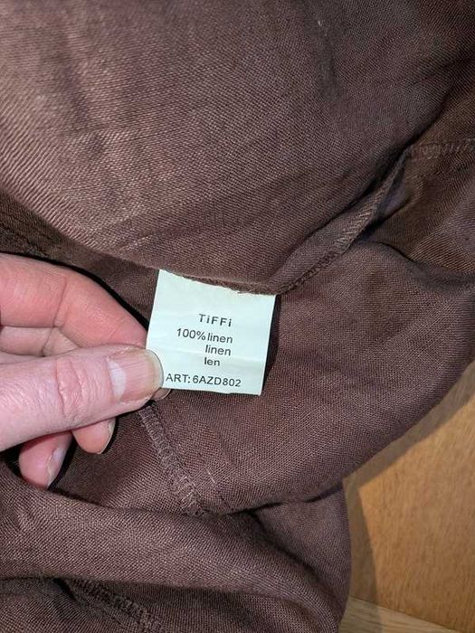 Tiffi - lniana brązowa spódnica - rozm. M