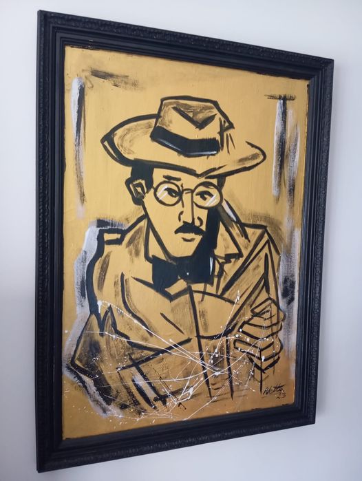 Quadro Pintado a mão - Fernando Pessoa