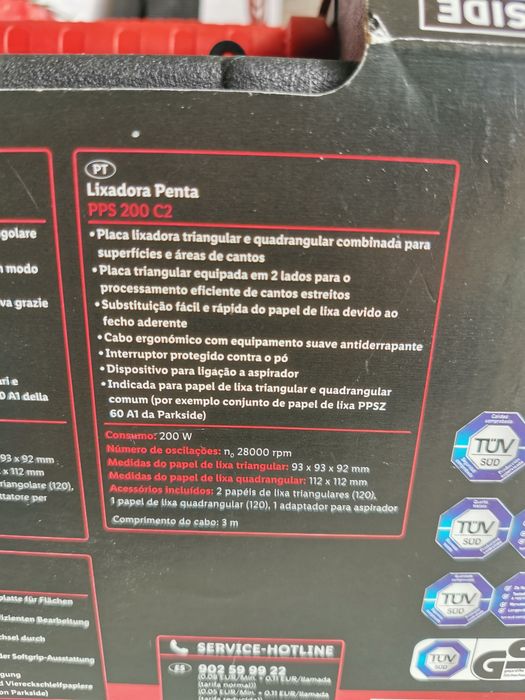 Lixadeira Parkside nova