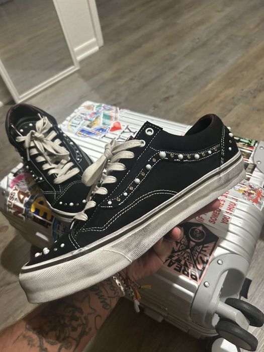 Vans x Satoshi Nakamoto pearlized black shoes