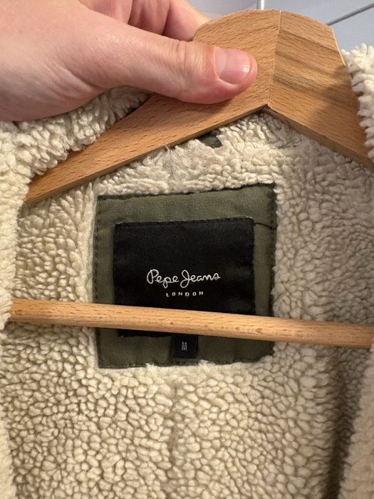 Parka kurtka Pepe Jeans, podbita barankiem, super stan, bardzo wygodna