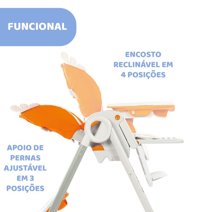 Cadeira da papa Polly2Start da Chicco