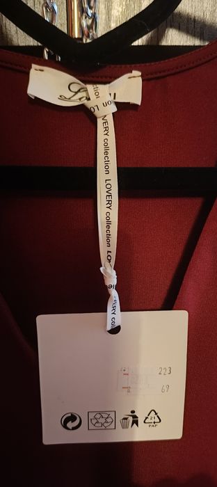 Nowe bordowe body XS, S