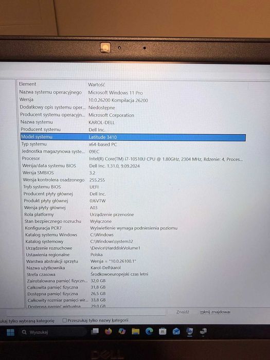 Dell Latitude 3410 i7 / 1 TB SSD / 32 GB