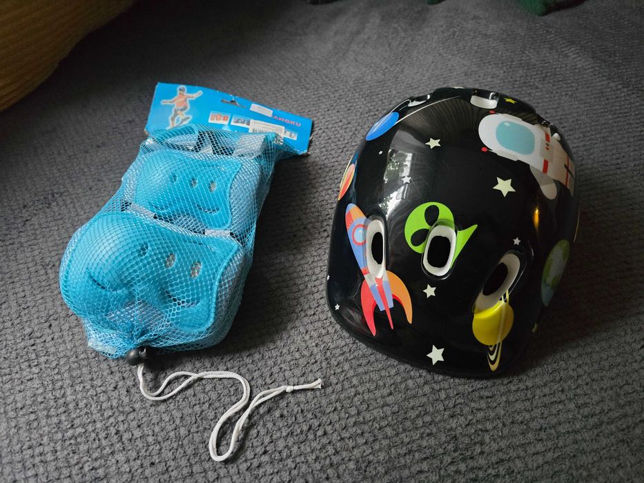 Kask dziecięcy + ochraniacze NOWE