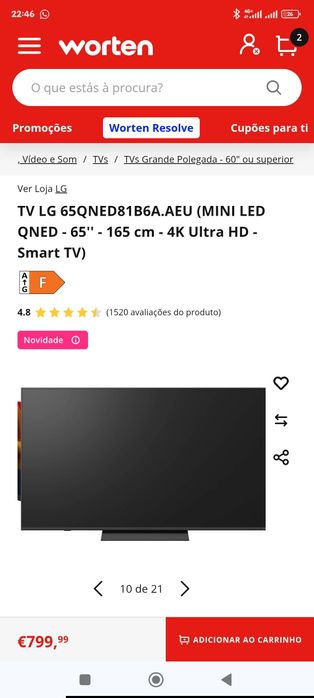 Vendo TV LG completamente nova com garantia.