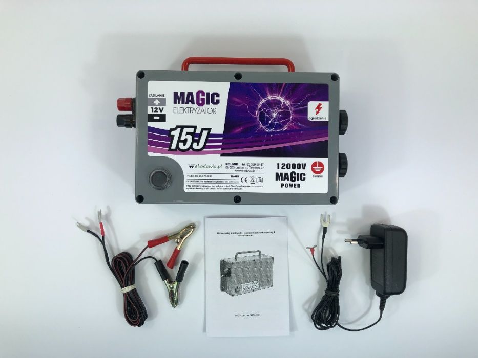 Uniwersalny Elektryzator Pastuch elektryczny o dużej mocy - MAGIC 15J