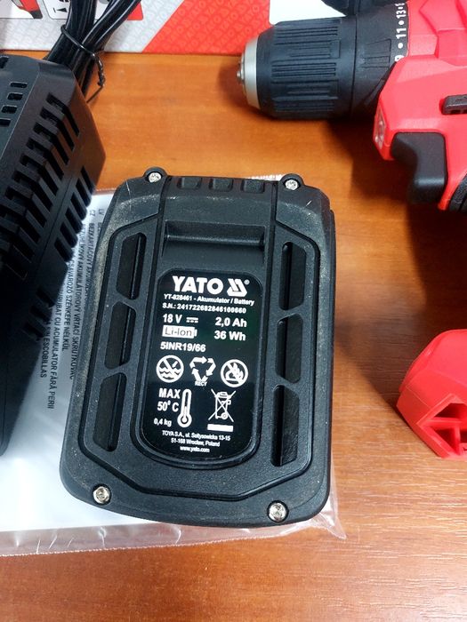 Шуруповерт акумуляторний безщітковий YATO YT-827788 18В 2А·год 45Н