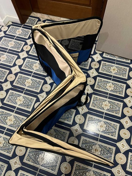 Parque dobrável para cão com saco de transporte 125x125x61cm