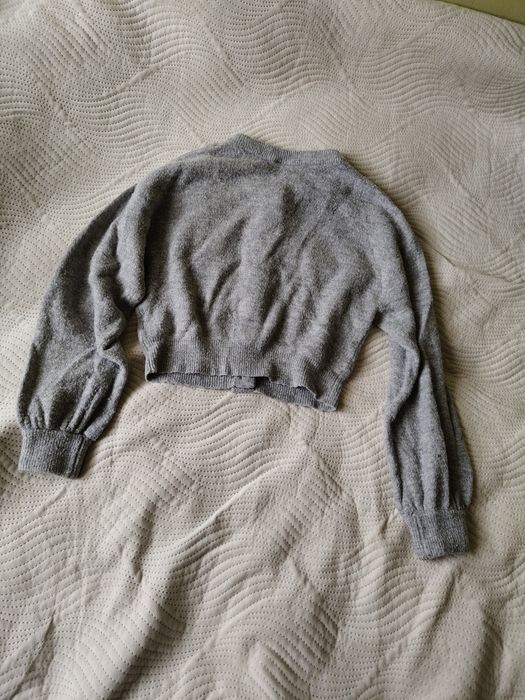 Damski jasnoszary krótki kardigan , rozpinany na guziki , Divided H&M