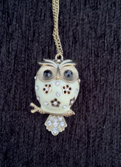 Colar com mocho e brilhantes. Novo