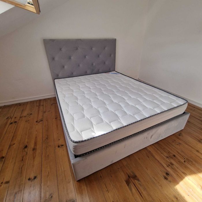 Camas de Casal Estofadas de Luxo 199€ Disp. em Várias Cores! 190x140m!