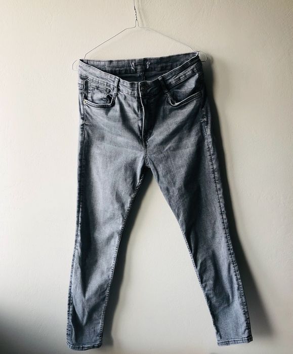 Zara jeansy szare r.M 38
