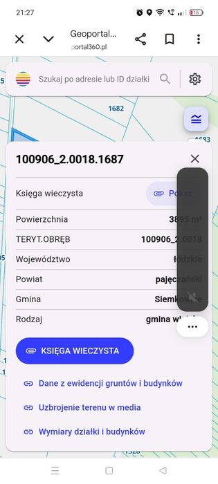 Działka,łaka pole 39 ar