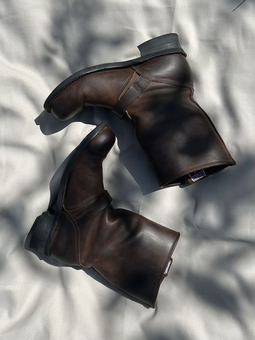FRYE Engineer 12R 77400 Gaucho Brown Leather Made in USA US 10  26.5cm
