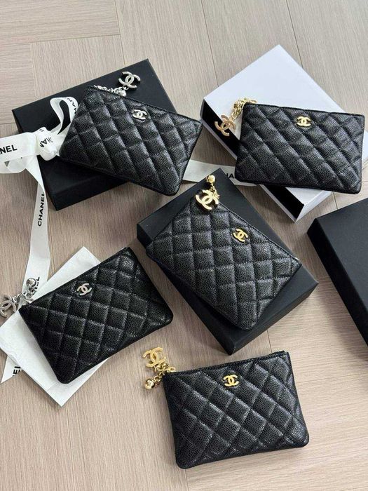 Portfel Chanel ze skóry typu caviar