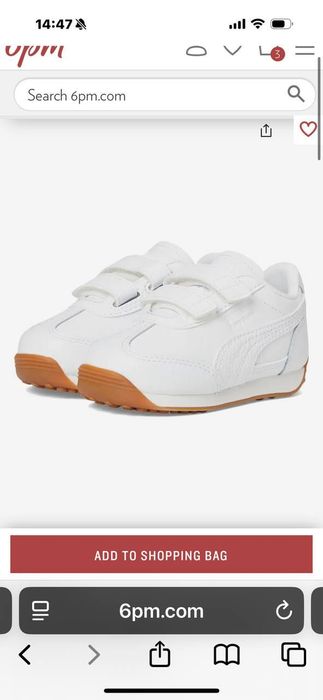 Дитячі кросівки для перших кроків, Puma 19 розмір, 12 см устілка