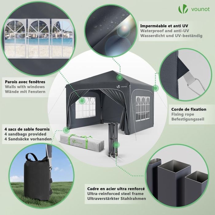 Tenda para jardim novo medidas 3x3