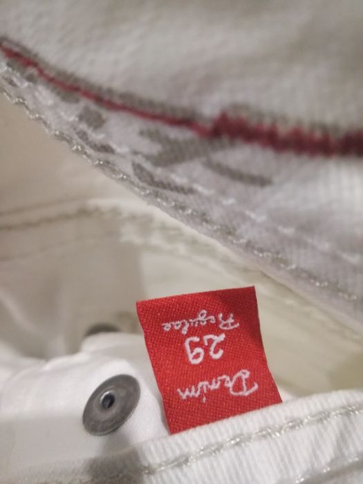 Jeansy dżinsy białe biodrówki regular Esprit r.29