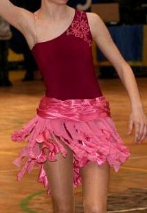 Sukienka taniec towarzyski 2w1 latino standard