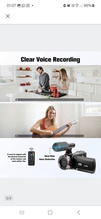 Kamera wideo 4K Kamera cyfrowa 28 MP 3,0-calowy ekran dotykowy Obrót O