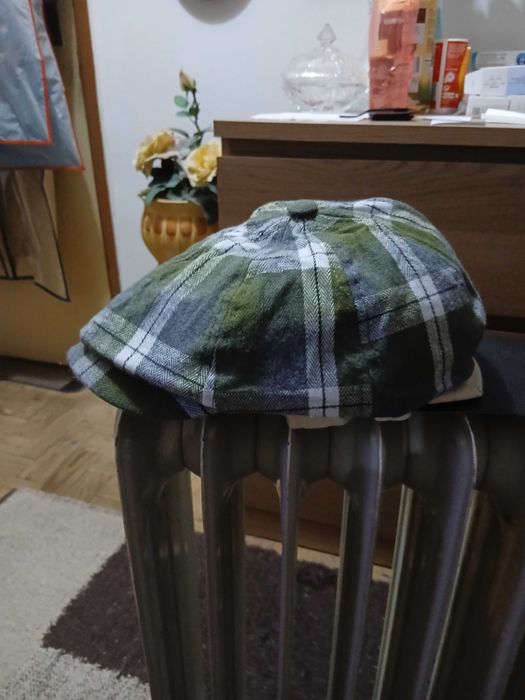 2 Bonés Novos / Nunca Usados Xadrez Verde e Azul