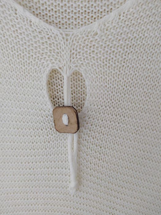 Kremowy sweter tunika r.42 44