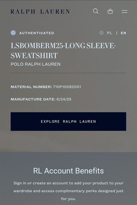 Bluza Męska Rozpinana Ralph Lauren L