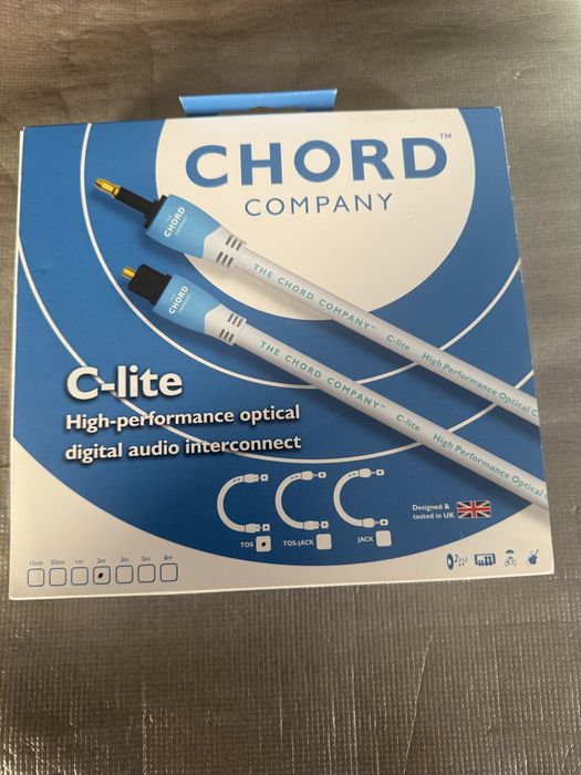 Chord Epic USB A/B Cables 1.5m and C-lite Optical Cables (1m and 2m) (Like New)63824735561731124