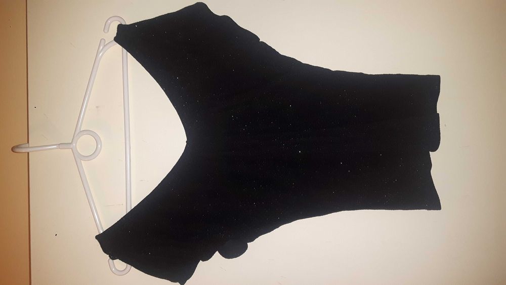 Bluzka czarna brokat Sylwester świecąca na imprezę S, M 36, 38