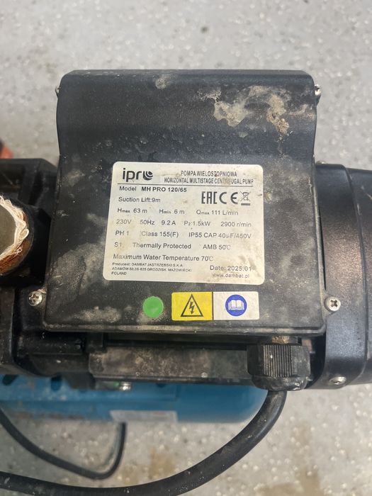 Wysokowydajna pompa wody z zbiornikiem