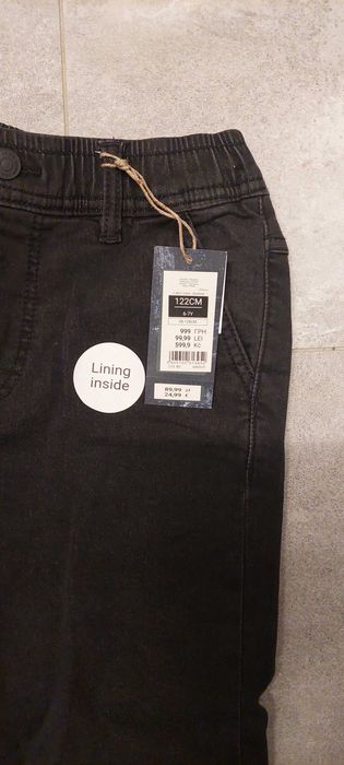 Spodnie jeans joggery 122 nowe