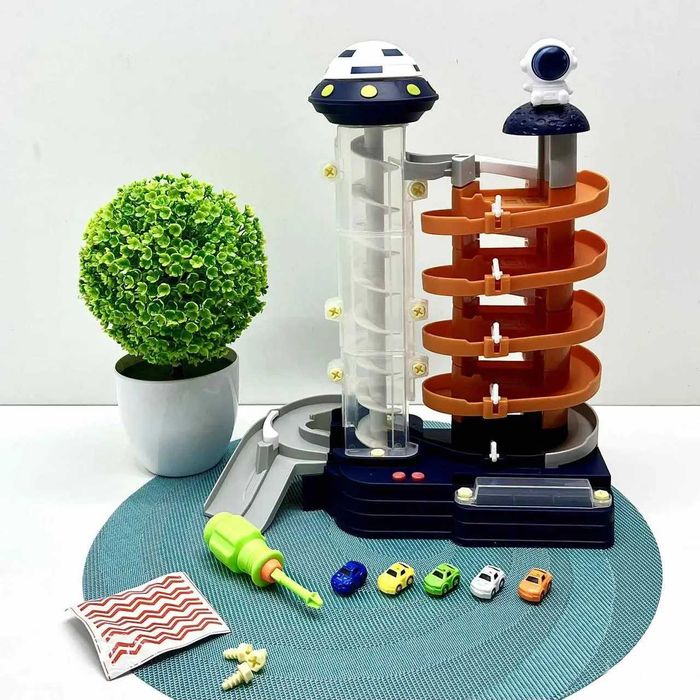 Трек Космический паркинг с лифтом 5 этажей 5 машинок (XDL588-11)