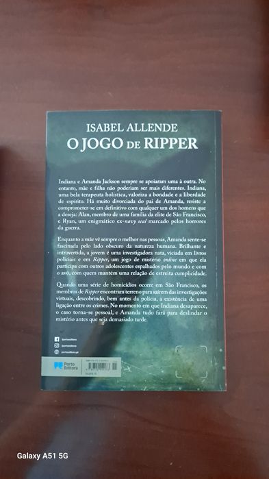Livro O Jogo de Ripper de Isabel Allende