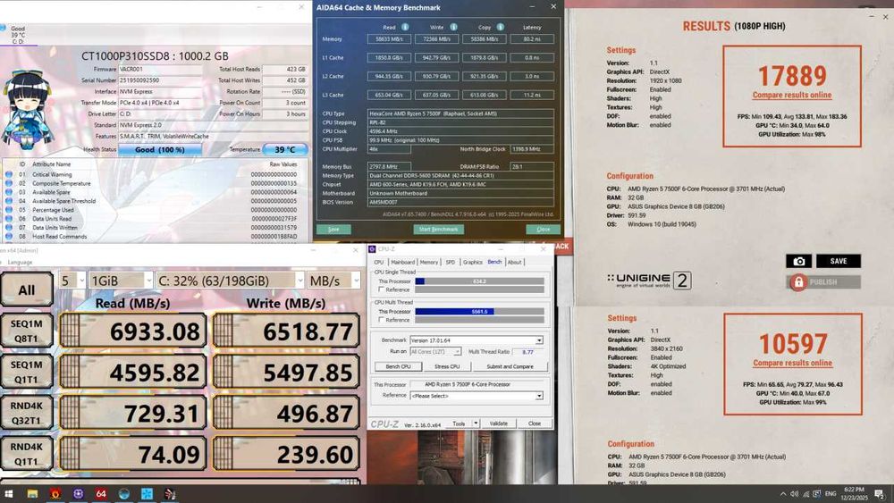 Сніжний ПК! Ryzen 5 7500F \ RTX5060 \ 32GB DDR5 \ 1TB NVME \ Wi-Fi6E