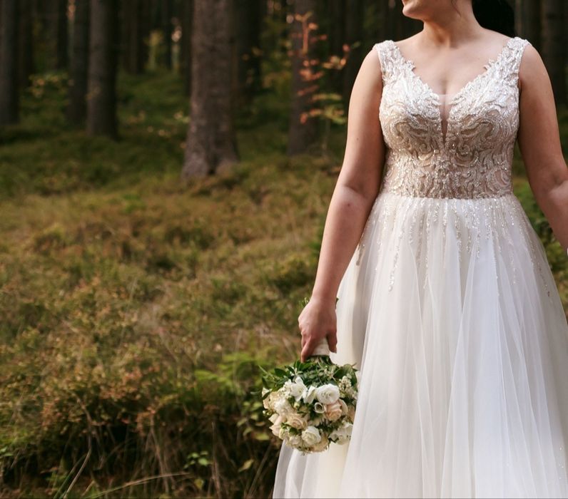 Suknia ślubna Glamour Złota A