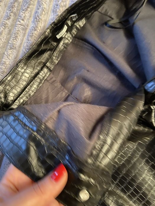 Шкіряні штани чорні