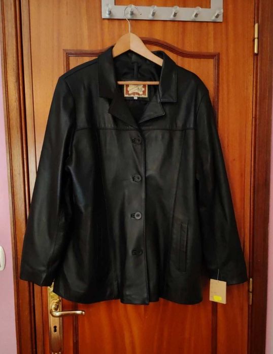 Casaco pele genuína