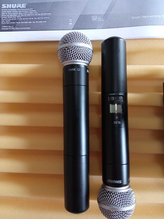 SHURE SLX 4 System plus 2 SHURE Microfones SM 58 ! Top !