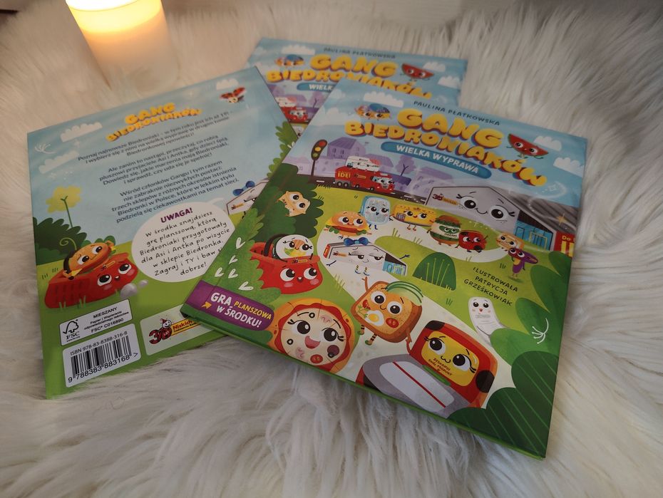 Książka i gra planszowa Gang Biedroniaków nowa okazja