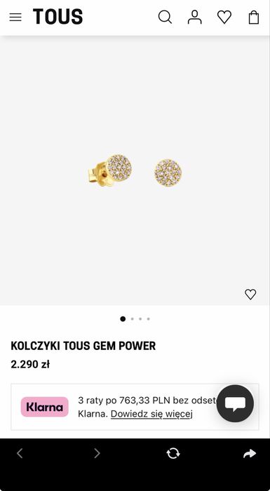 Naszyjnik zloto diamenty Tous