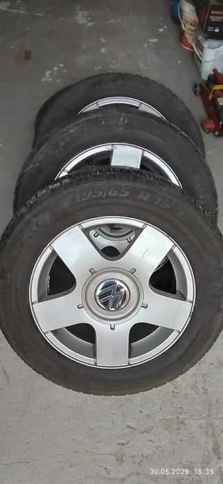 Koła Alufelgi VW letnie opony 195/65 15  5x100 golf 4