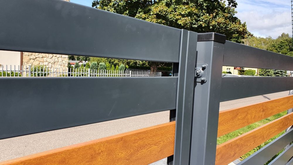 Profil ocynk malowany proszkowo złoty dąb deska ogrodzenie płot