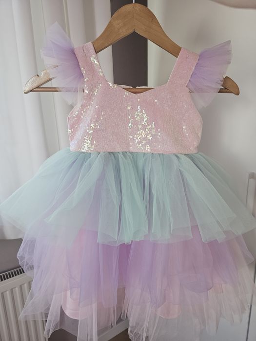 Дитяча пишна святкова ошатна кольорова сукня Єдиноріг 3 4 5 6 одноріг