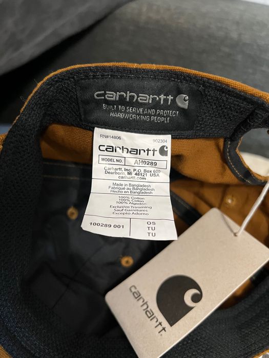 Carhartt бейсболка канвас коричнева OS, нашивка, регульована